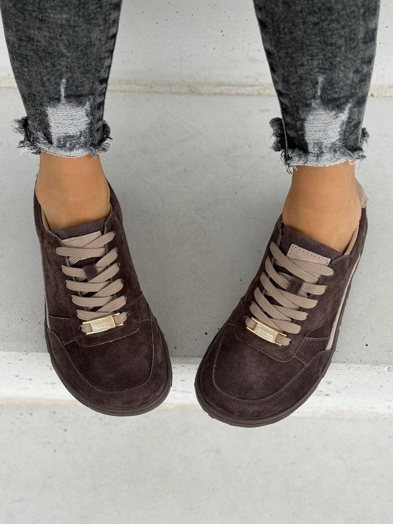 Skórzane trampki barefoot NOLIA COFFEE - obrazek 3